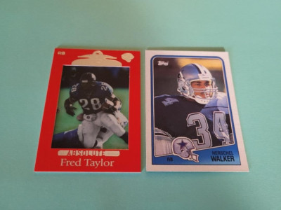 !!!   HERSCHEL WALKER  /  FRED TAYLOR   FOOTBALL CARD  LOT  $$