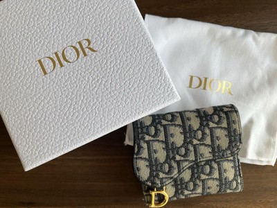 Dior Saddle Wallet Lotus 2020 Used Wear & Minor Fraying Box