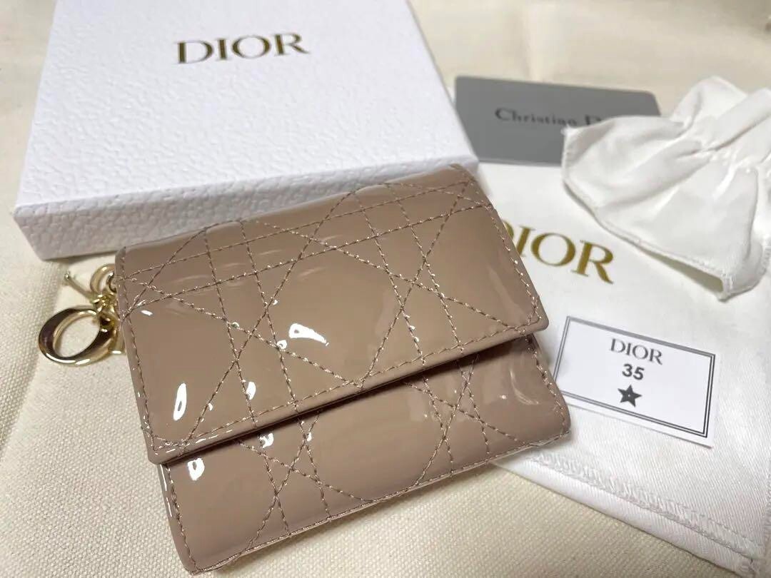 Christian Dior LADY DIOR Lotus Wallet Japan Limited Color