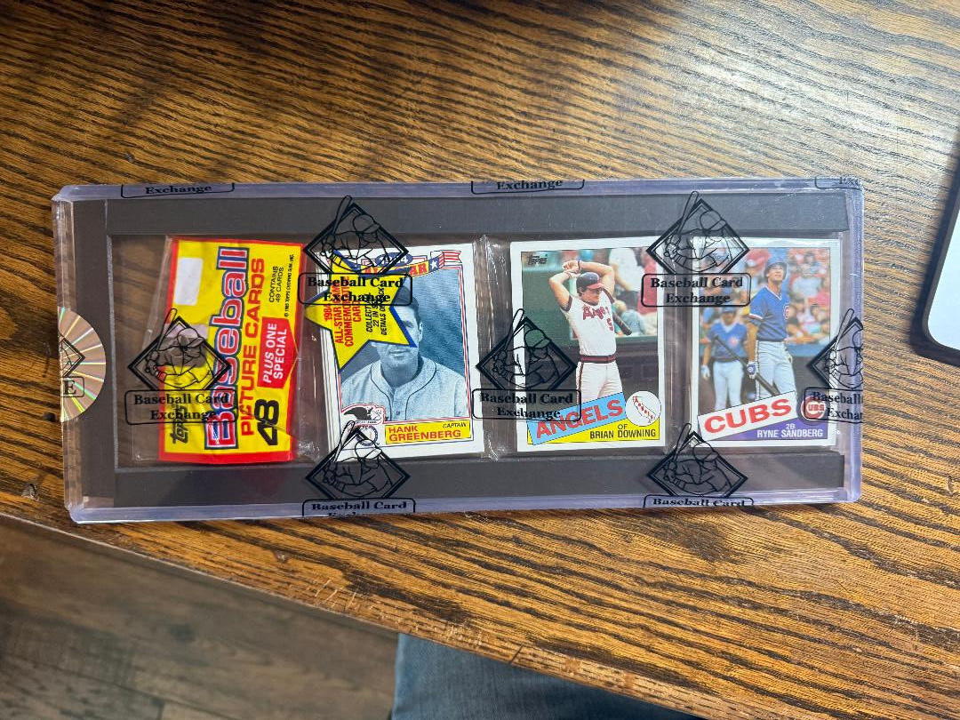 1985 Topps Baseball BBCE Wrapped Rack Pack Mark McGwire USA Rookie On Back #2