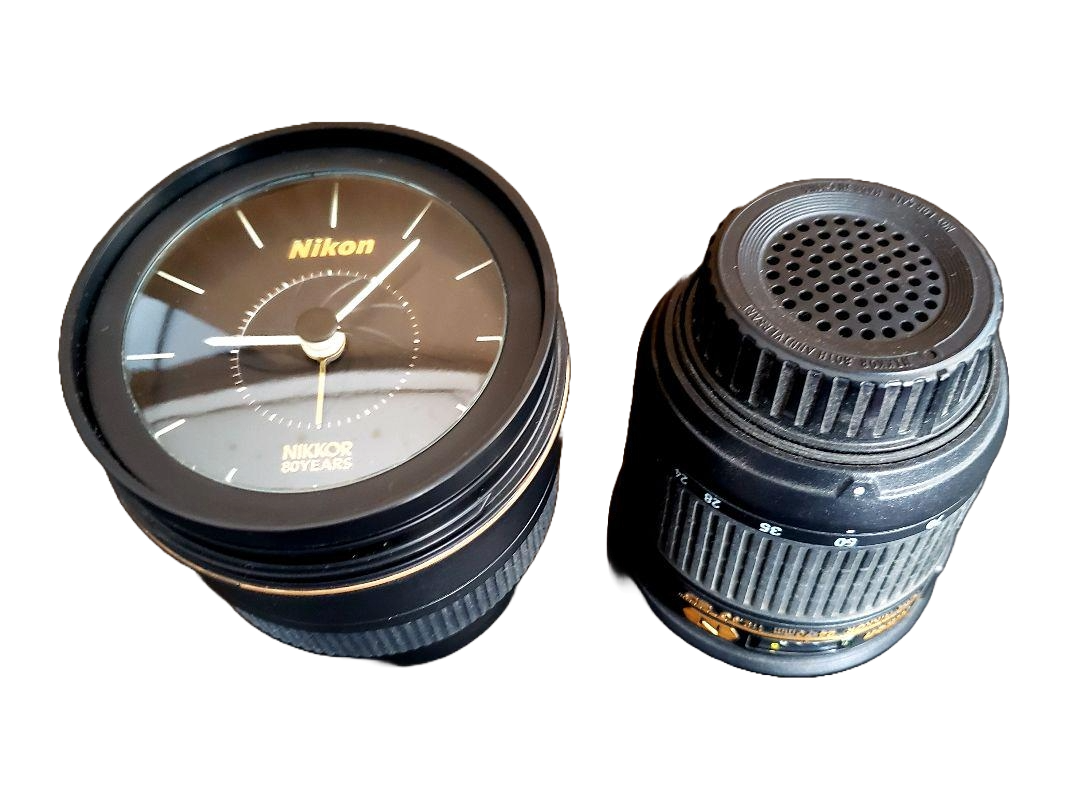 NIKKOR LENS CLOCK ニッコールレンズ 置き時計 80周年記念品 Nikkor NIKON lens clock 80th anniversary original from japan