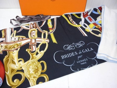 Unused HERMES Carre 140 BRIDES DE GALA Bandana Cashmere Silk Shawl Scarf Wrap