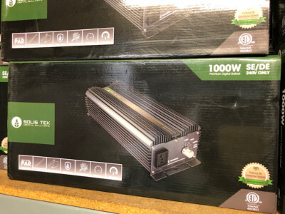 Solis Tek 1000W/750/600W Dimmable MH/HPS Digital Ballast SE/DE. 240V ONLY
