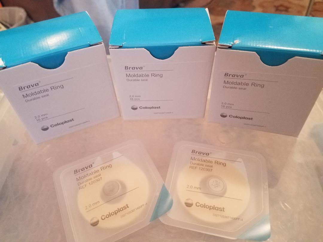 NEW box of 10 - Coloplast #120307 Brava Moldable 2.0mm Thin Ring / Durable Seal