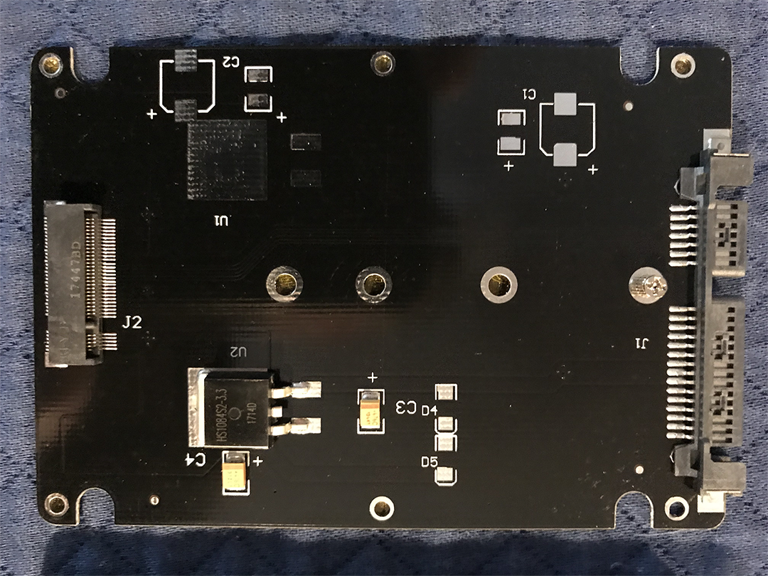 Black B + M key Socket 2 M.2 NGFF (SATA) SSD to 2.5 SATA Adapter Card with Case