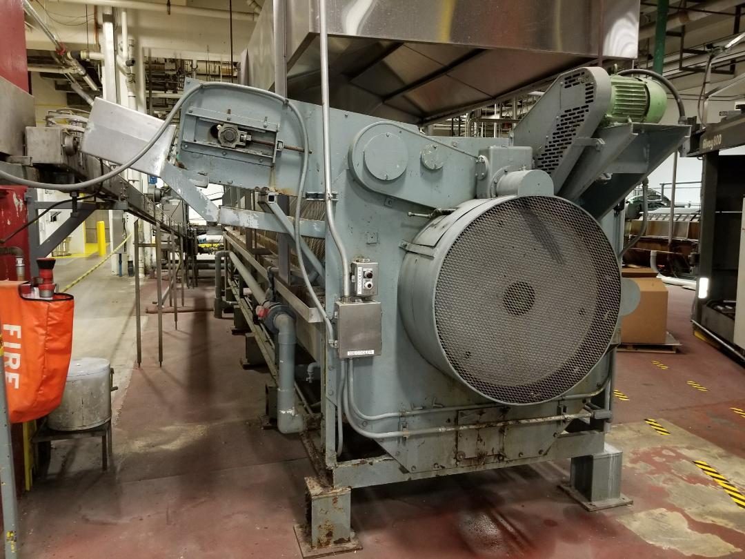 FMC Can Lines Rotary Water Cooler n 300 can, gravity feed 425 can per min.