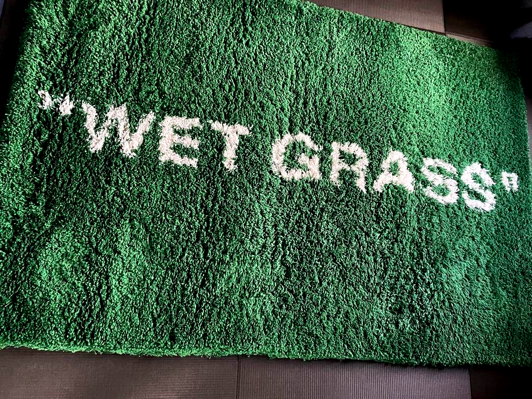IKEA Virgil Abloh ラグ \"WET GRASS\" Virgil Abloh x Ikea Markerad Wet Grass Rug Green OFF White