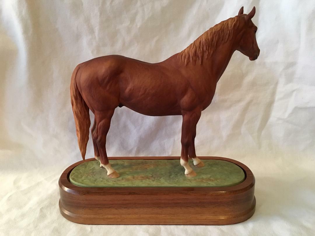 ROYAL WORCESTER HORSE FIGURINE HYPERION by DORIS LINDNER ~ 1965