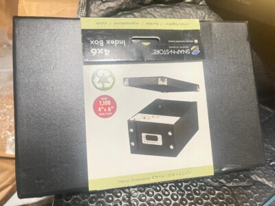 Snap-N-Store Index Card Holder Collapsible Organizer Box fits 1100 4x6-Inch(Y11)