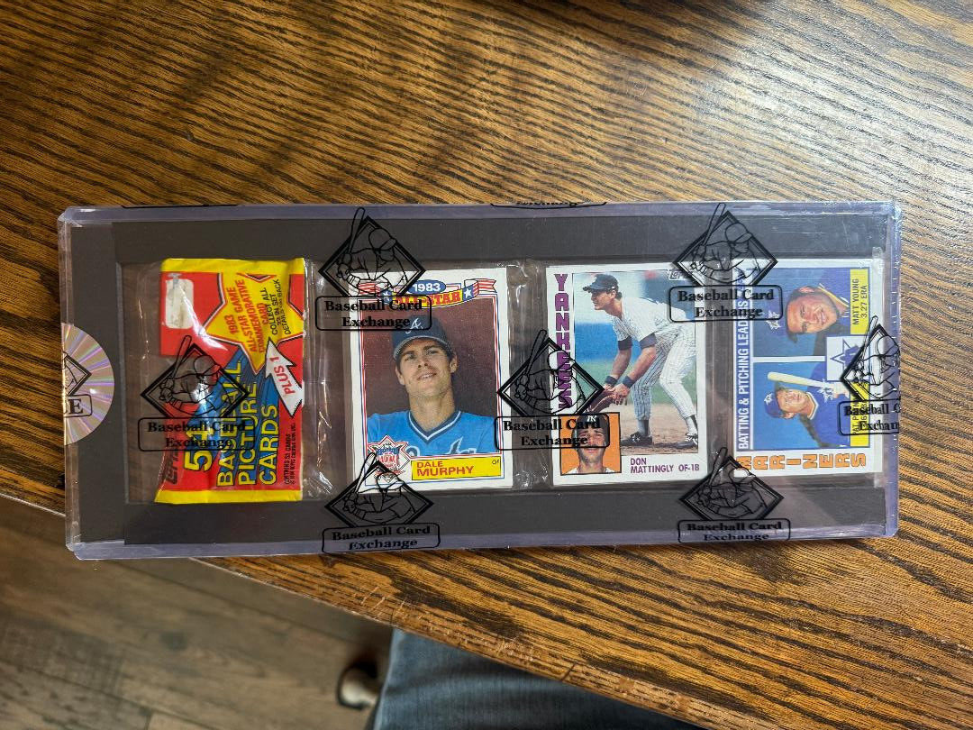 1984 Topps Baseball BBCE Wrapped Rack Pack Don Mattingly Rookie RC On Top
