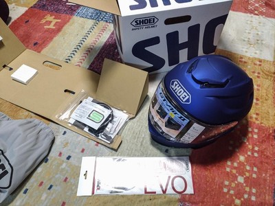 SHOEI Adult GT-Air 2 Mototcylcle Helmet (Matte Blue) Size - XL (61-62cm)