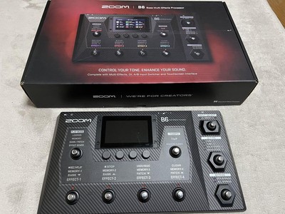 Zoom B6 Bass Guitar Multi-Effects Pedal Processor Full-color LCD Used