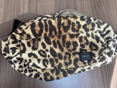 PORTER HEADPORTER Waist Bag Leopard Body Bag Waist Pouch Used Japan Rare