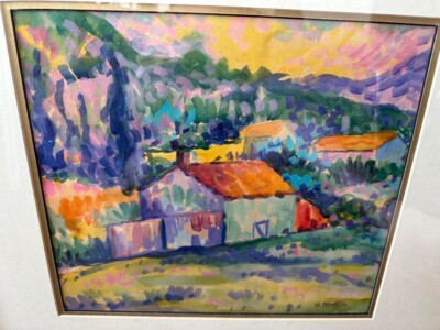 HENRI MATISSE - watercolor on original paper of 1920's - Paysage