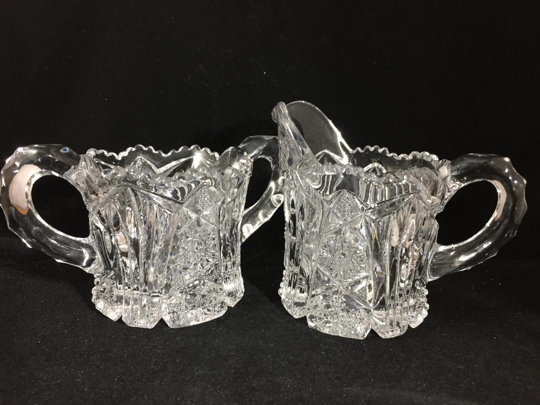 Vintage Imperial Glass Pressed Glass Sugar & Creamer 1909 USA eBay