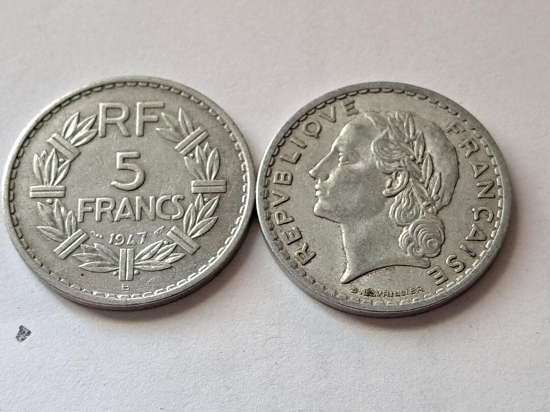 Piece Monnaie France 5 Francs Lavrillier 1947 B