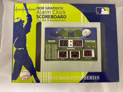 2009 WORLD SERIES CHAMPIONS YANKEES VS Phillies digital alarm clock scoreboard