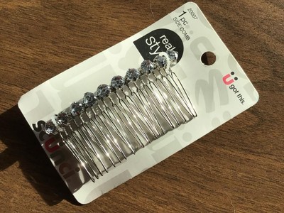 H24--SCUNCI--WOMENS SIDE HAIR COMB--WITH 10 GLAMORUS CUBIC ZICONIA'S--BRAND NEW