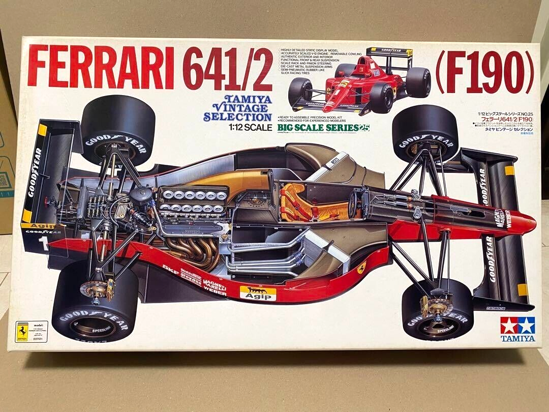 Tamiya Ferrari 641/2 (F190) 1/12スケール TAMIYA 1/12 Big Scale Series Ferrari 641/2 F190 vintage car