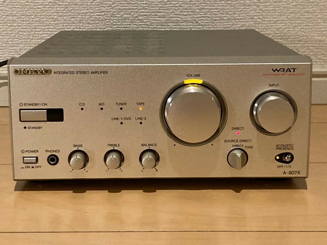 ONKYO インテグレーテッドステレオアンプ A-907X＋モンスターケーブル Amazon | ONKYO オンキョー A-907X(S) シルバー インテグレー