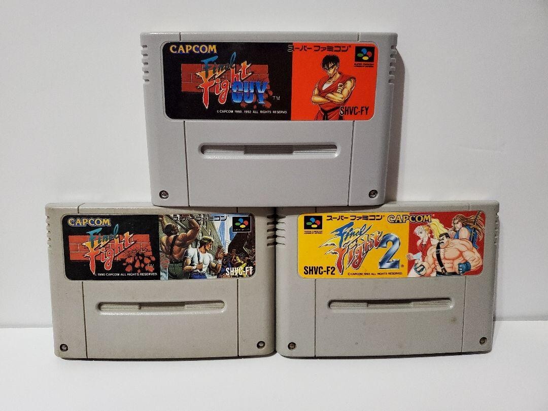 SYS72 Nintendo Super Famicom Final Fight 1 2 GUY SET ship