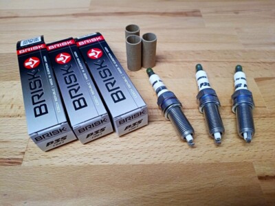 3x Brisk P35 High Performance Iridium Spark Plugs fits: PEUGEOT 1.0i, 1.2i 12v