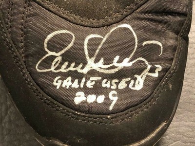 EVAN LONGORIA 2009 Signed Auto GU RAYS Baseball Cleats JSA LOA Grey Flannel