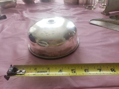 C&NW RY CHICAGO & NORTHWESTERN RAILROAD TOAST COVER DOME INT SILVER PLATED