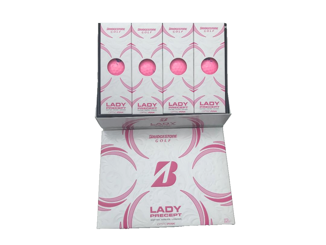 Bridgestone Lady Precept Optic Pink Golf Balls 6 Dozen New in the Boxes