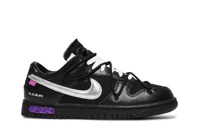 Nike Off-White x Dunk Low 'Lot 50 of 50' DM1602-001 Men's Shoes Black/Silver