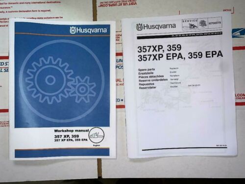 Husqvarna 357 XP 359 EPA 357XP Chainsaw Service Workshop & Parts Manual Lot 