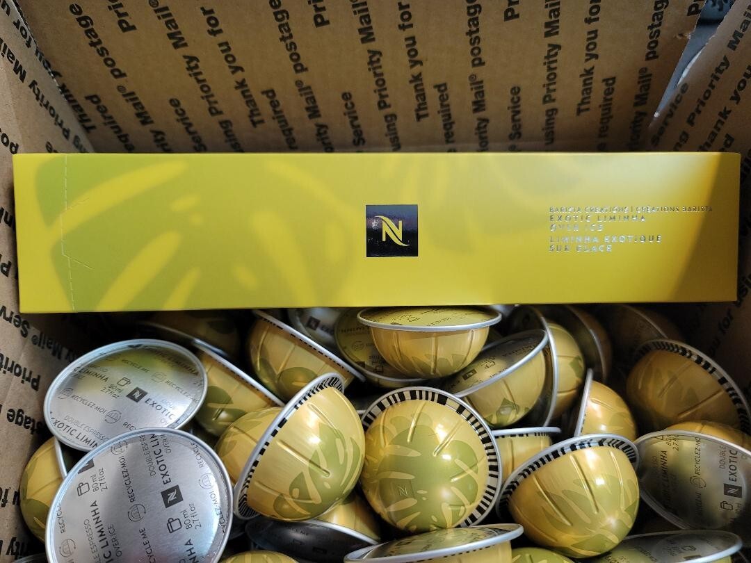 モモ Nespresso100個 VERTUO LINE Nespresso Exotic Liminha Over Ice 100 Capsules