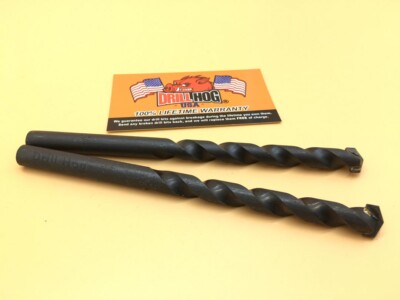 1/2 Masonry Bit Tip 1/2 CARBIDE Masonary Drill 2PK Lifetime Warranty Drill Hog  