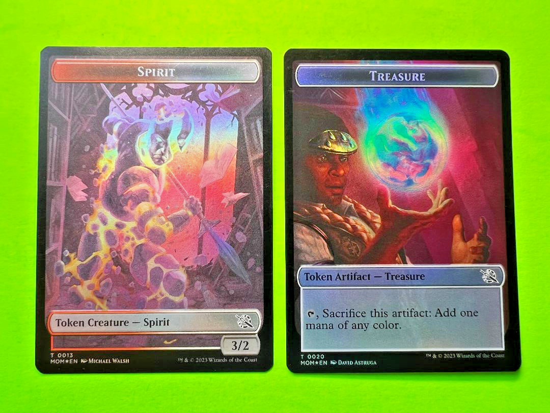 MTG March of the Machine ( Treasure / Spirit ) FOIL Double