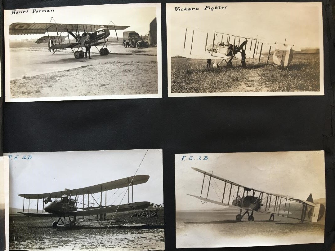 Original Personal Aircraft Recognition Album from WW1 Royal Flying Corps Pilot