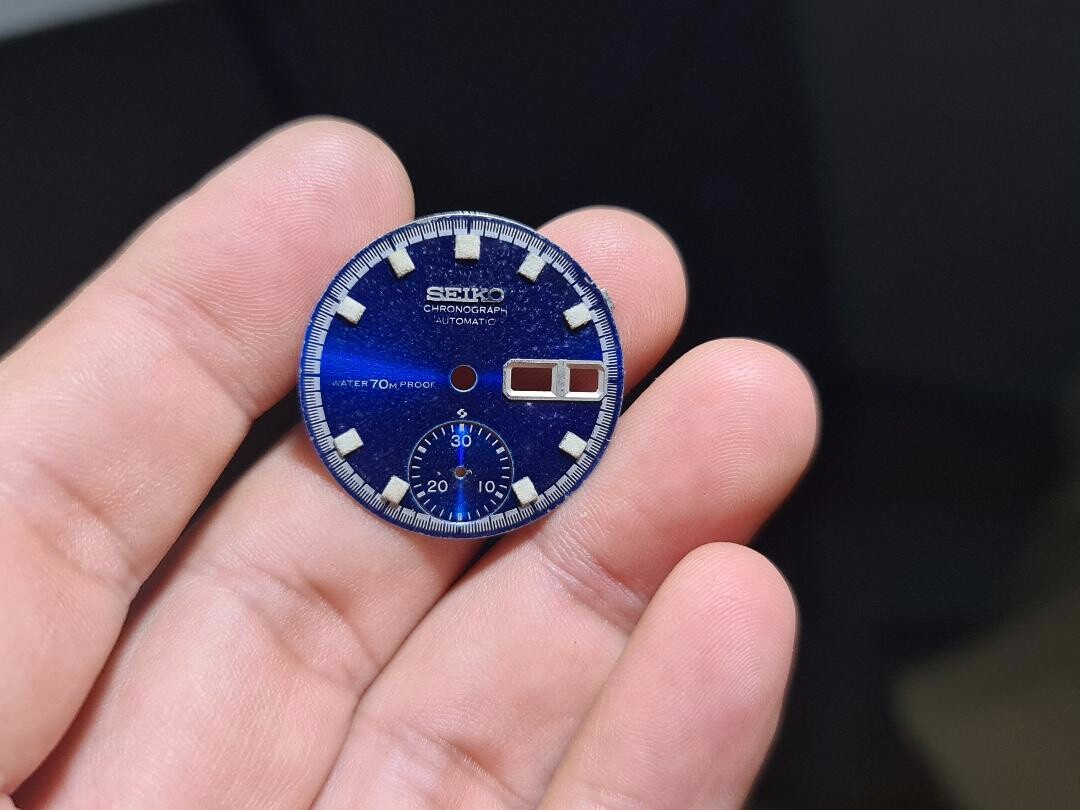 ORIGINAL PATINA BLUE DIAL SEIKO BRUCE LEE 6139-6010 PROOF DATED APRIL 1970