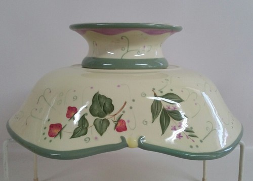 Pedestal bowl centerpiece from Party Lite strawberries and green