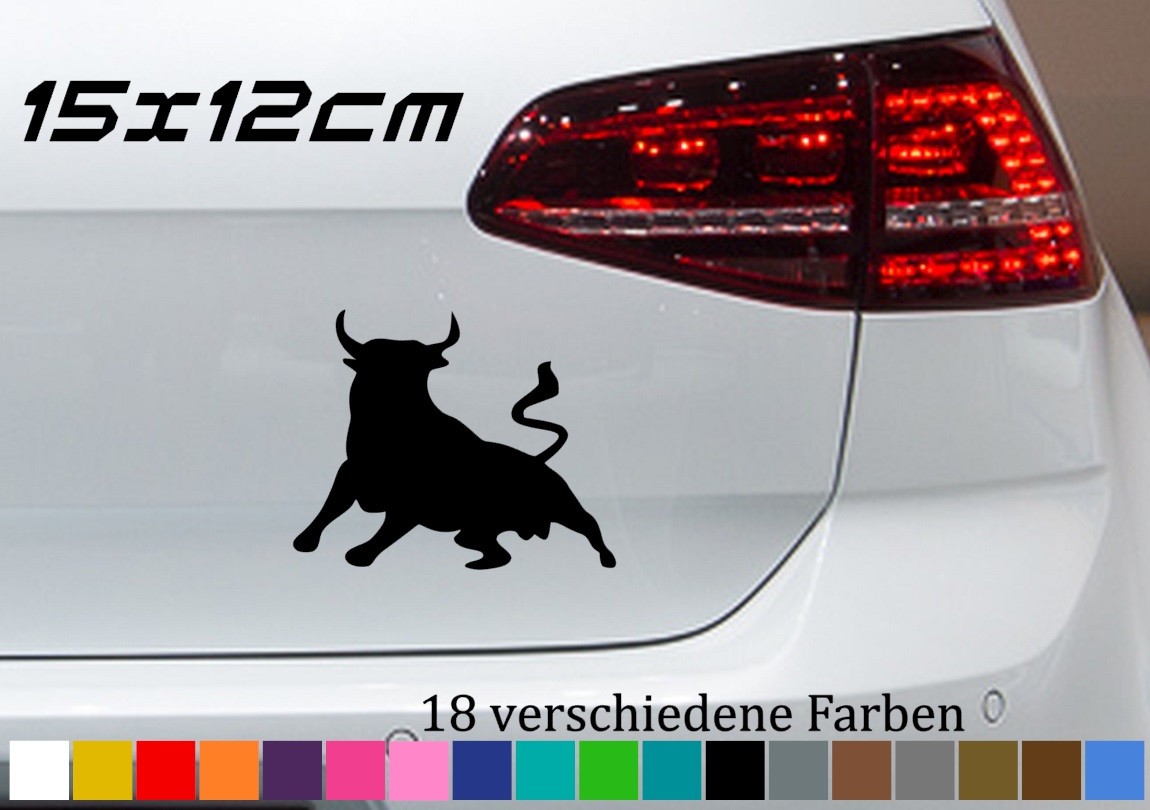 Stier Aufkleber 15x12cm el Toro Bulle Tauro Plott Sticker Spanien Autokleber Car