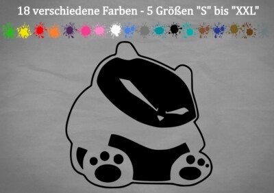 Panda Aufkleber böse Auto Tuning Golf FUN JDM Funny Sticker 18 Farben 5 Größen