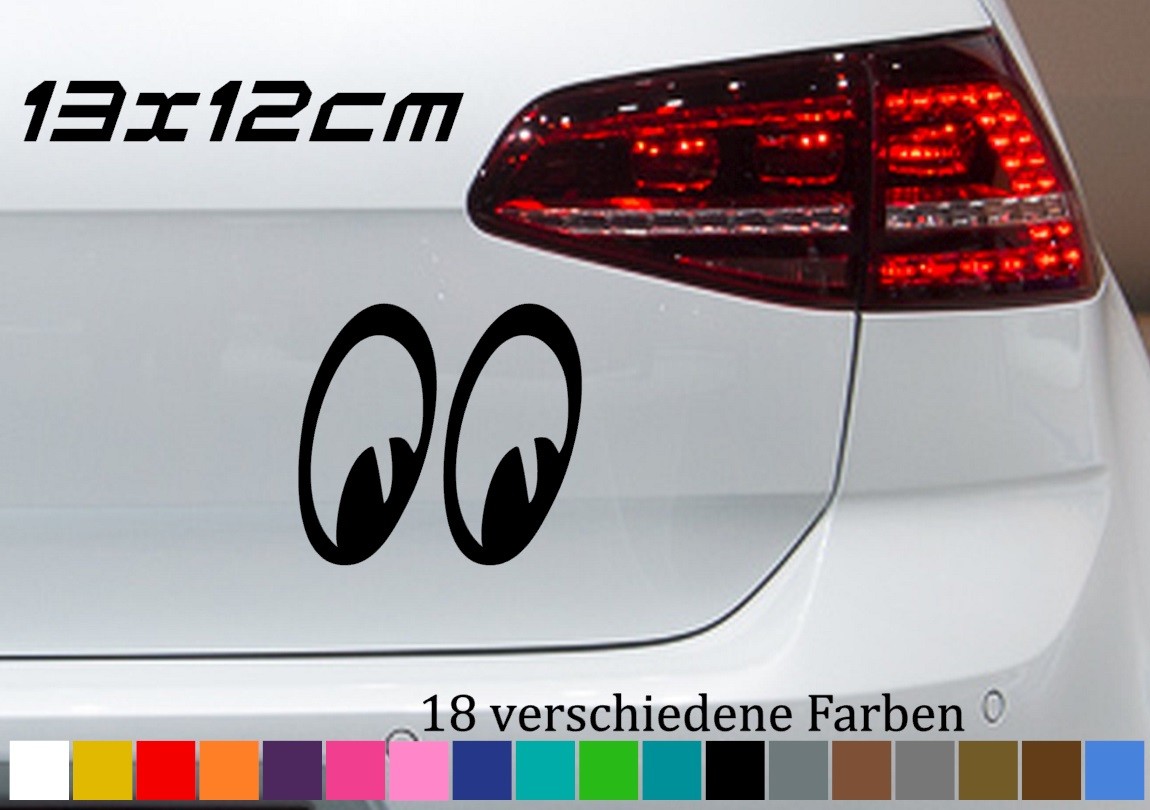 Comic Augen Autoaufkleber 13x12cm lustig Disney Sticker Kinderzimmer Deko Car UP