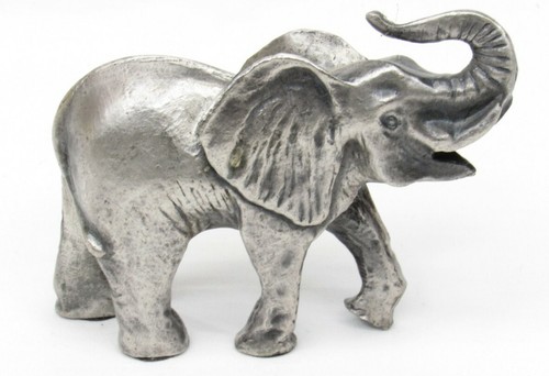 1993 VINTAGE PG PEWTER ELEPHANT PAPERWEIGHT HANDCRAFTED IN