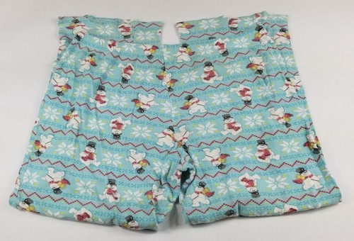 Frosty The Snowman Sleepwear Kids Pants Sz L 12 14 Blue Musical Fleece Cotton