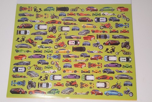 Jumbo Sticker Pad 8 Pages Over 1000 Stickers, Vehicles, Trains, Boats, Trucks