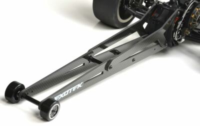 Exotek Racing - 22S Ladder Wheelie Bar Set, Carbon Fiber, Extra Long, Adjustable