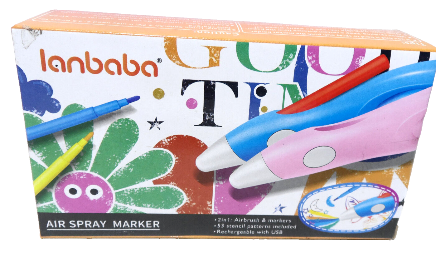 Electric Airbrush Watercolor Pen USB Spray Marker Pens 12 Co