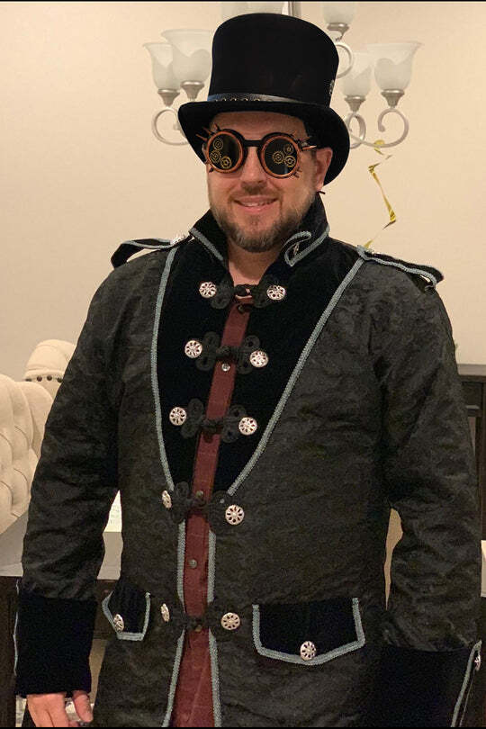 Different Touch Victorian Style 100% Wool 6" Tall Steampunk Top Hats with Goggle