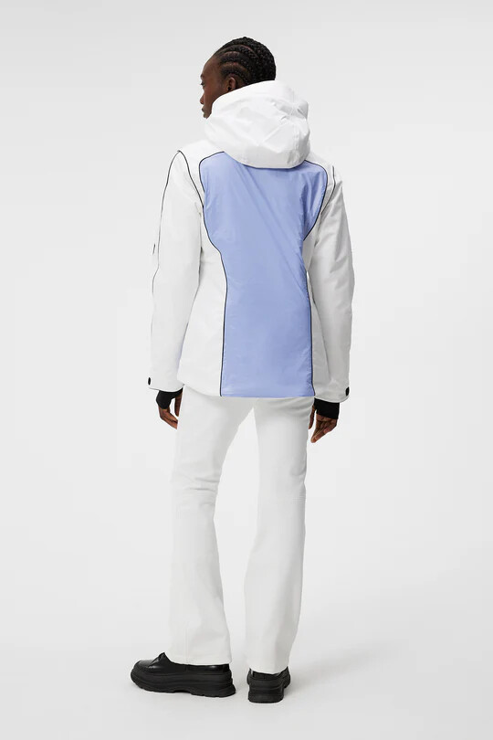 Pre-owned J. Lindeberg J Lindeberg Women's Cassidy Hybrid Jacket Swow09036 White Purple Small
