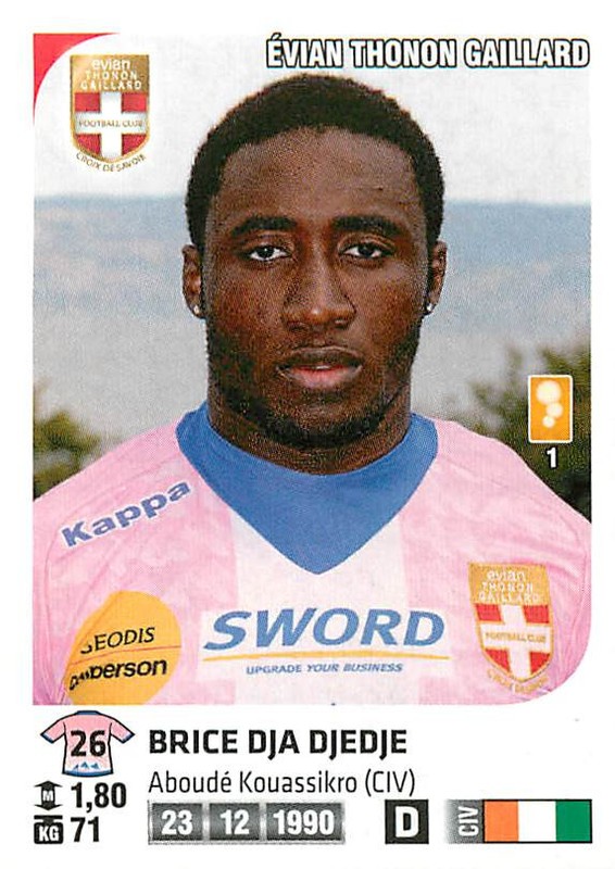Panini Football 2012 2013 Evian Thon Gaillard Brice Dja Djedje