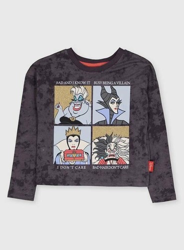 BNWT Girls Disney Villains T shirt Top kids Bad Evil Queen Tee 10 Years NEW