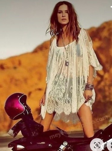 Винтажное мини-платье Free People Jens Pirate Booty на открытой дороге с кружевным покрытием